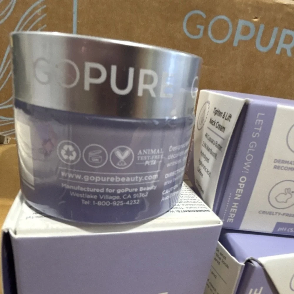 goPure Tighten & Lift Neck Cream Firming Moisturizer 1.7 fl oz Gluten-Free